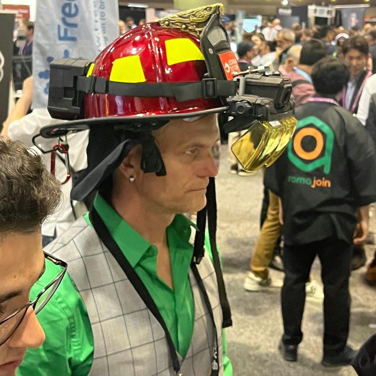 Augmented Reality firefighter helmet