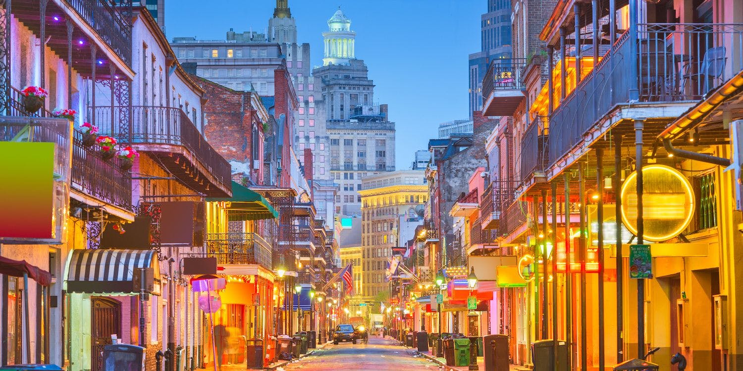 A street scene in New Orleans
