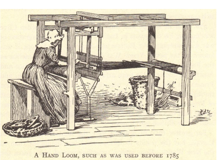 A hand loom before 1785