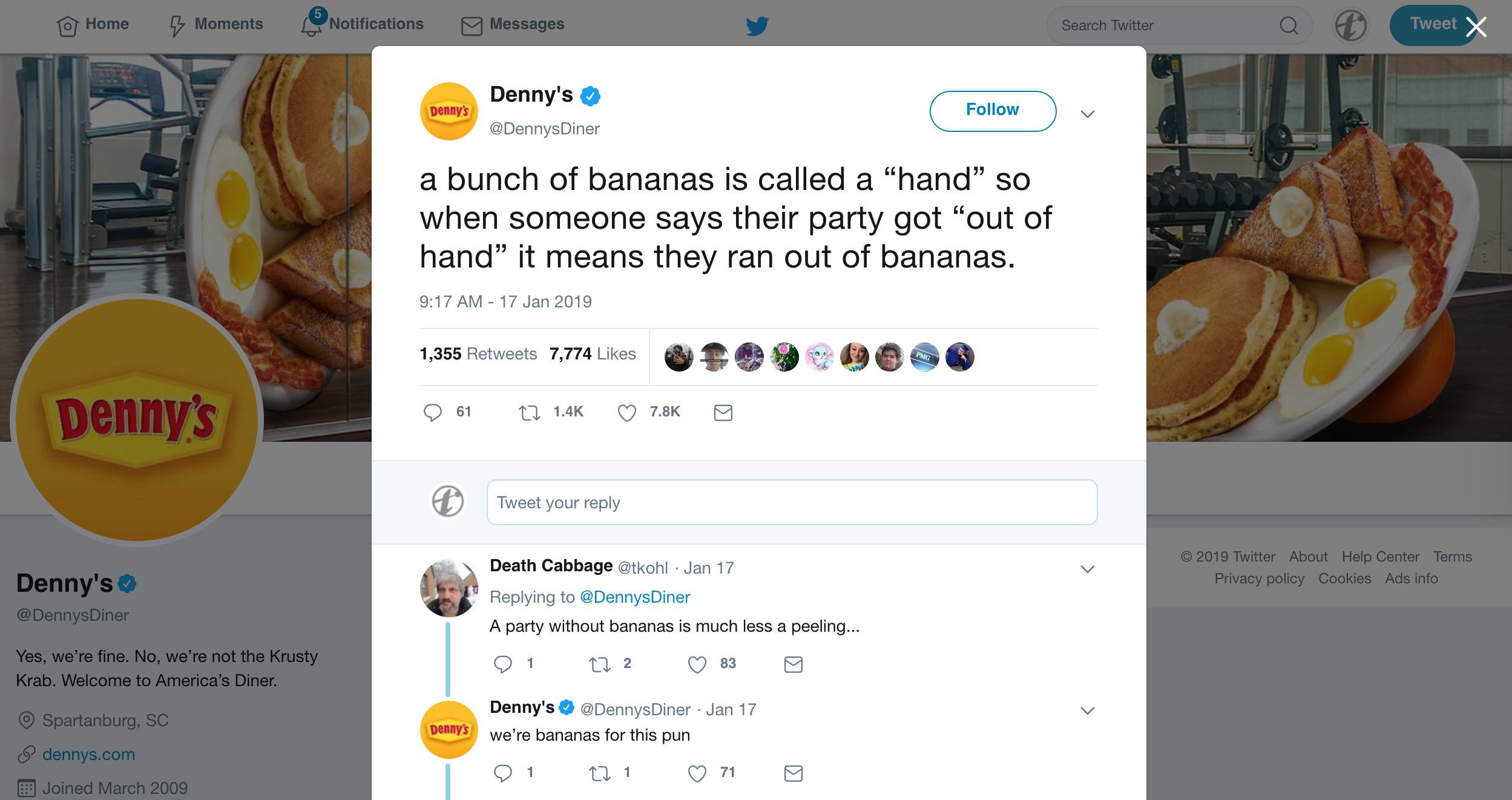 Dennys tweet